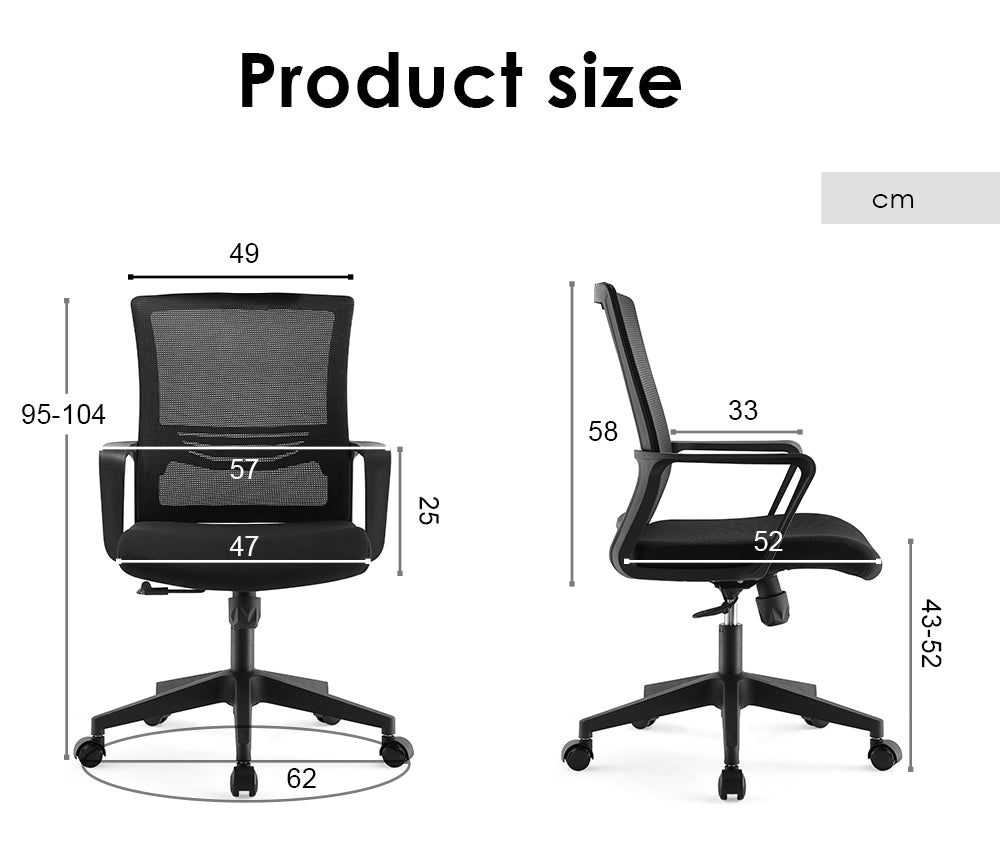 Mid back office chair - Model No. KP -Emma-M | Best Office Chair