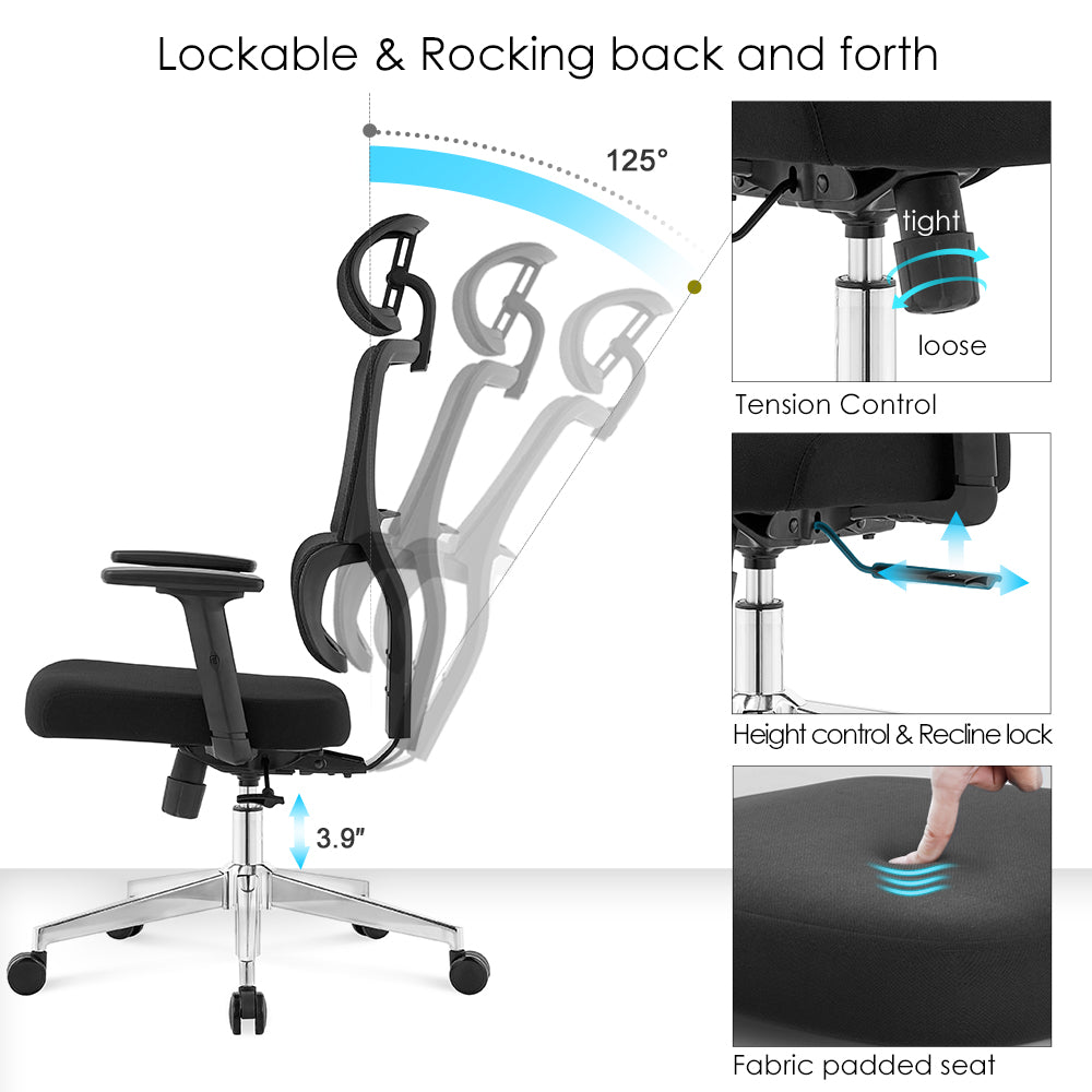 High back office chair - Model No. KP -Tria-H (Foam seat)| Best Office Chair