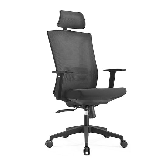 High back office chair - Model No. KP -Super-H (Black nylon) | Best Office Chair