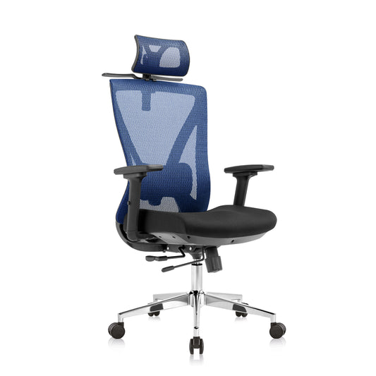 High back office chair - Model No. KP -Oka-H (Plus) Blue Color | Best Office Chair