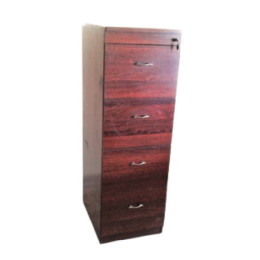 Wooden Filling Cabinet - Model KP-04E, Rosewood Color